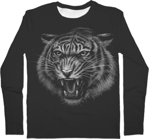 Kids' Longsleeve Shirt 3D - White tiger - Mfest