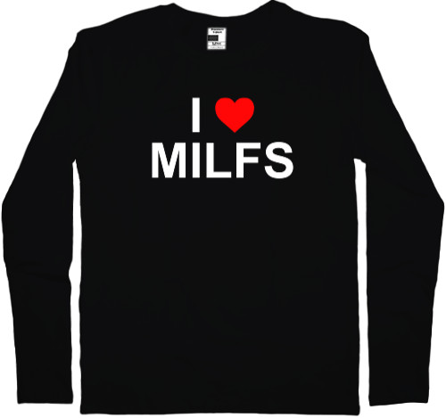 Футболка з Довгим Рукавом Чоловіча - I Love milfs - Mfest