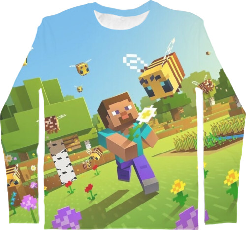 Men's Longsleeve Shirt 3D - Minecraft 29 - Mfest