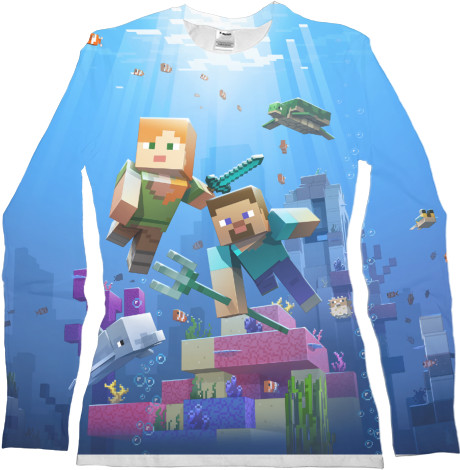 Women's Longsleeve Shirt 3D - Minecraft 31 - Mfest