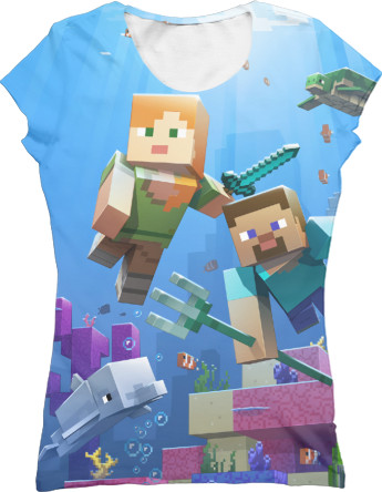 Women's T-Shirt 3D - Minecraft 31 - Mfest