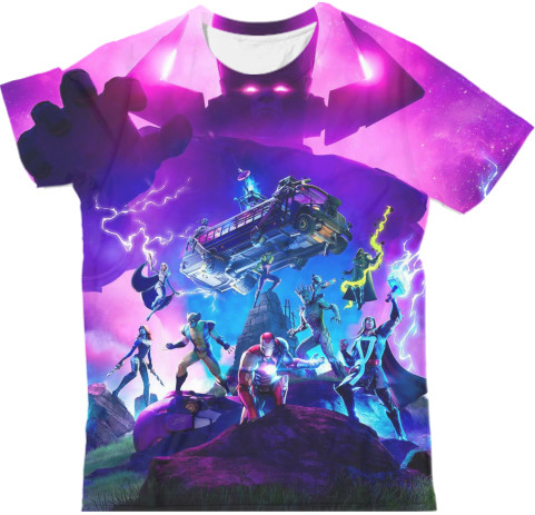 Man's T-shirt 3D - fortnite BATTLE FOR THE NEXUS - Mfest