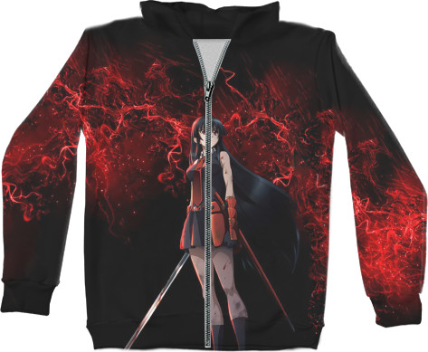 Kids' Zip-through Hoodie 3D - Akame ga Kill! 2 - Mfest