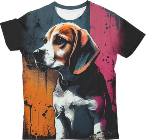 Man's T-shirt 3D - Beagle 2 - Mfest