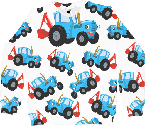 Kids' Sweatshirt 3D - Blue Tractor 3 - Mfest