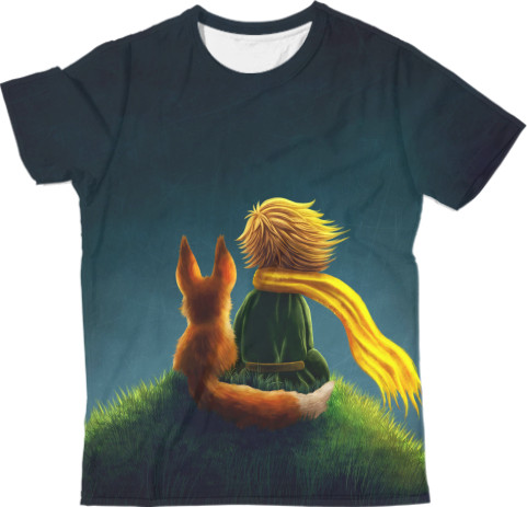 Man's T-shirt 3D - Little prince with a fox - Mfest