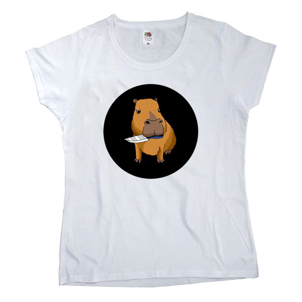 Women's T-shirt Fruit of the loom - Capybara with pressure - Mfest