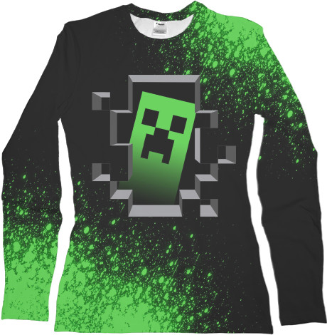 Women's Longsleeve Shirt 3D - minecraft - Mfest