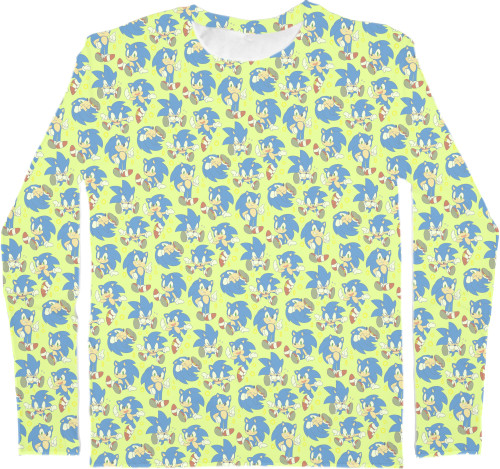 Men's Longsleeve Shirt 3D - Sonic (47) - Mfest