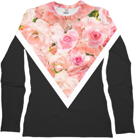 Women's Longsleeve Shirt 3D - roses - Mfest