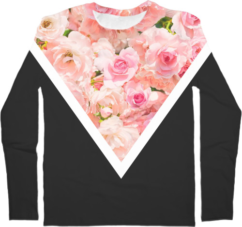 Men's Longsleeve Shirt 3D - roses - Mfest