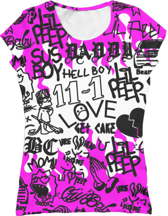 Women's T-Shirt 3D - LIL PEEP (6) - Mfest