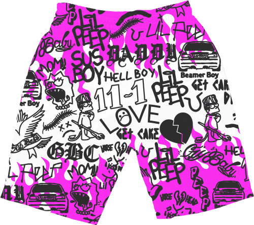 Men's Shorts 3D - LIL PEEP (6) - Mfest