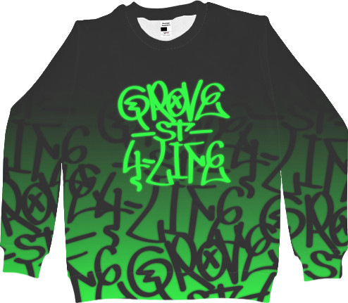 Men's Sweatshirt 3D - GROVE STREET (4) - Mfest