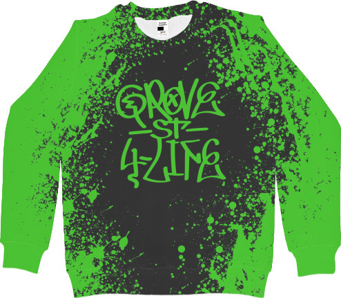 Men's Sweatshirt 3D - GROVE STREET (2) - Mfest