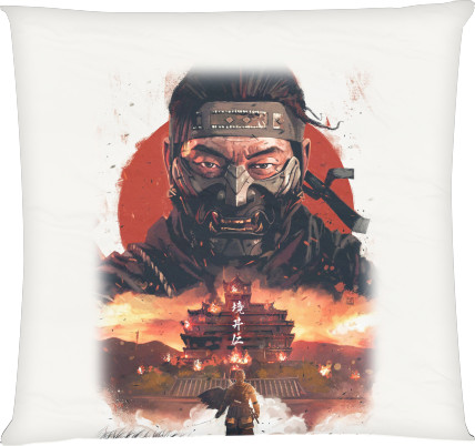 Square Throw Pillow - Ghost of Tsushima 2 - Mfest