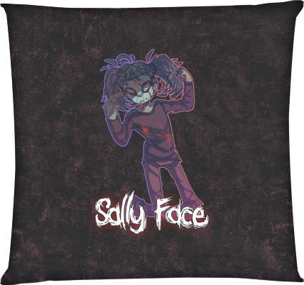 Square Throw Pillow - Sally Face (14) - Mfest