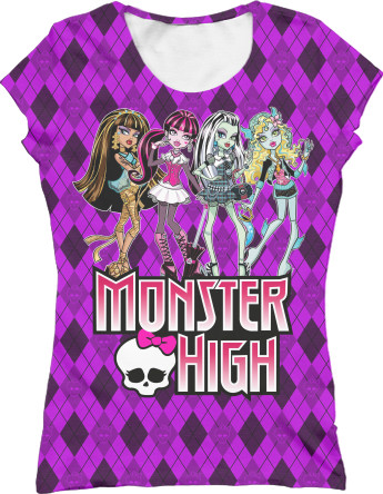 Футболка 3D Женская - Monster High (8) - Mfest