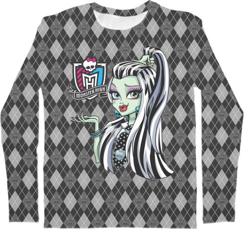 Футболка з Довгим Рукавом Чоловіча 3D - Monster High (6) - Mfest