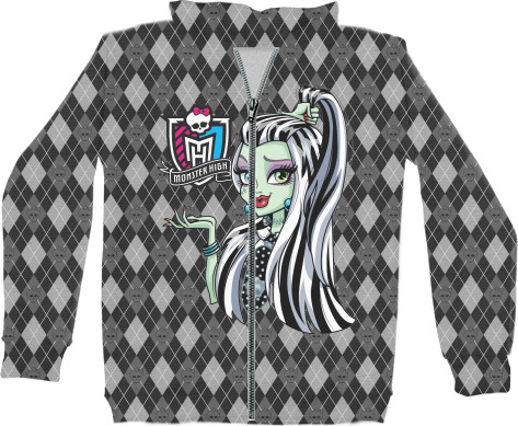 Худі на блискавці 3D Унісекс - Monster High (6) - Mfest