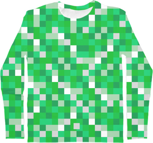 Kids' Longsleeve Shirt 3D - Minecraft (Creepers) - Mfest