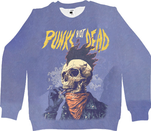 Men's Sweatshirt 3D - PUNK ROCK (SKULL) - Mfest