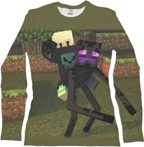 Women's Longsleeve Shirt 3D - MINECRAFT (5) - Mfest