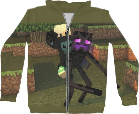 Kids' Zip-through Hoodie 3D - MINECRAFT (5) - Mfest