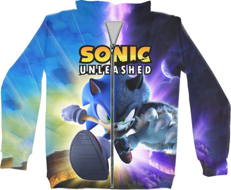 Kids' Zip-through Hoodie 3D - SONIC (43) - Mfest