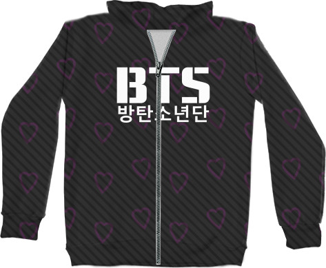 Unisex Zip-through Hoodie 3D - bts (4) - Mfest