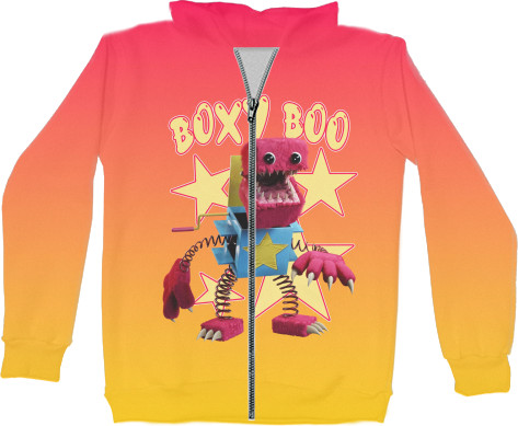 Unisex Zip-through Hoodie 3D - Boxy Boo (Project Playtime) 5 - Mfest