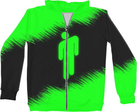 Kids' Zip-through Hoodie 3D - Billie Eilish (5) - Mfest