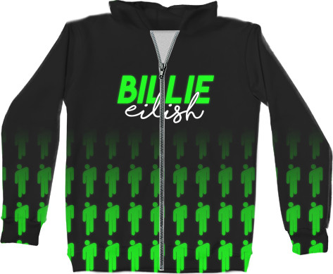 Kids' Zip-through Hoodie 3D - Billie Eilish (11) - Mfest