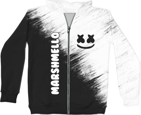 Unisex Zip-through Hoodie 3D - Marshmello 2 - Mfest