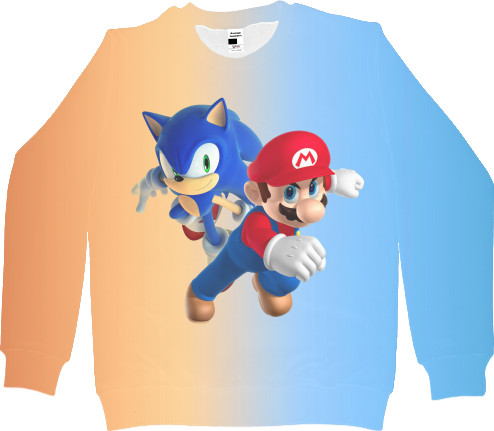 Kids' Sweatshirt 3D - Mario x Sonic - Mfest