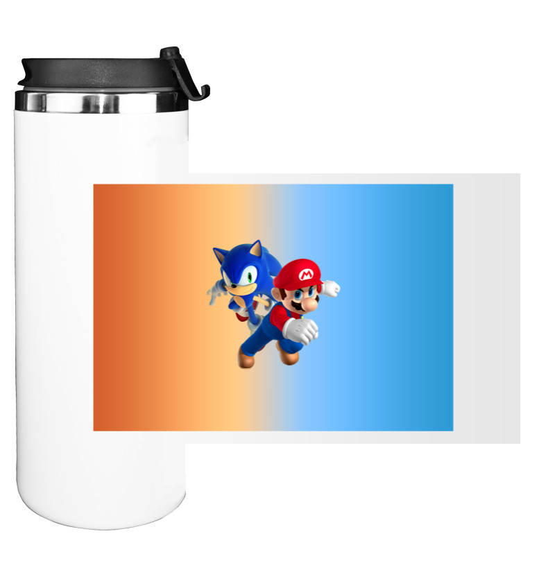 Water Bottle on Tumbler - Mario x Sonic - Mfest