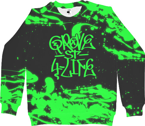 Women's Sweatshirt 3D - GROVE STREET (3) - Mfest