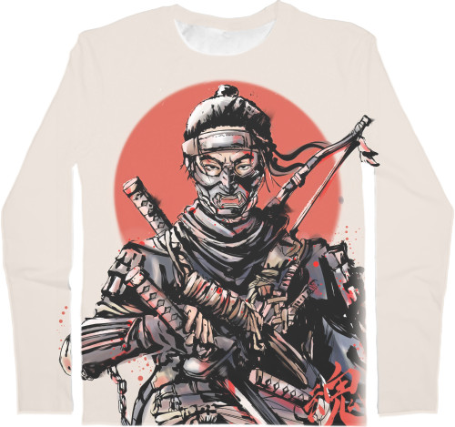 Men's Longsleeve Shirt 3D - Ghost of Tsushima 3 - Mfest