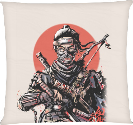 Square Throw Pillow - Ghost of Tsushima 3 - Mfest