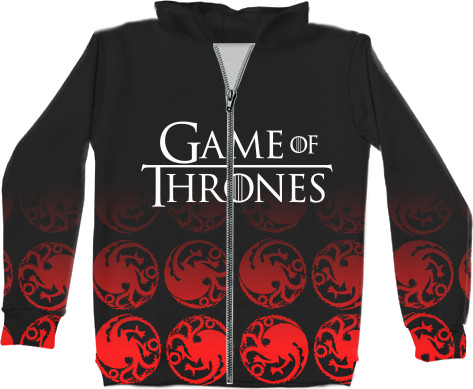 Unisex Zip-through Hoodie 3D - Game of Thrones (1) - Mfest