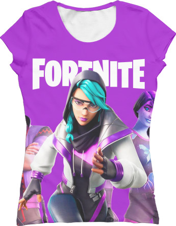 Women's T-Shirt 3D - FORTNITE (44) - Mfest