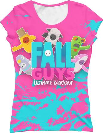 Women's T-Shirt 3D - Fall Guys (1) - Mfest