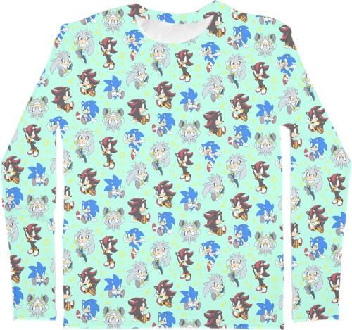 Men's Longsleeve Shirt 3D - SONIC (46) - Mfest