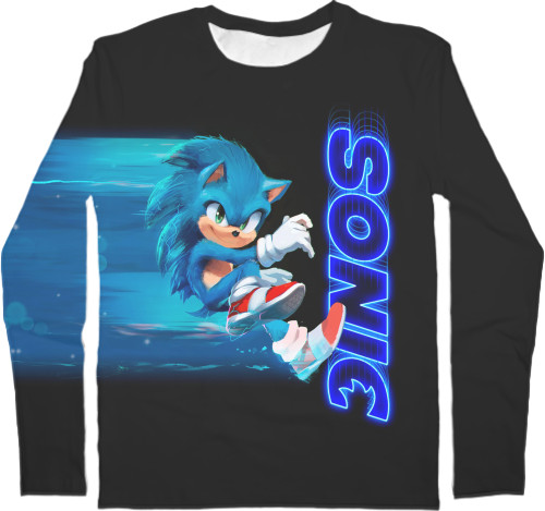 Men's Longsleeve Shirt 3D - Sonic (28) - Mfest