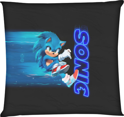 Square Throw Pillow - Sonic (28) - Mfest