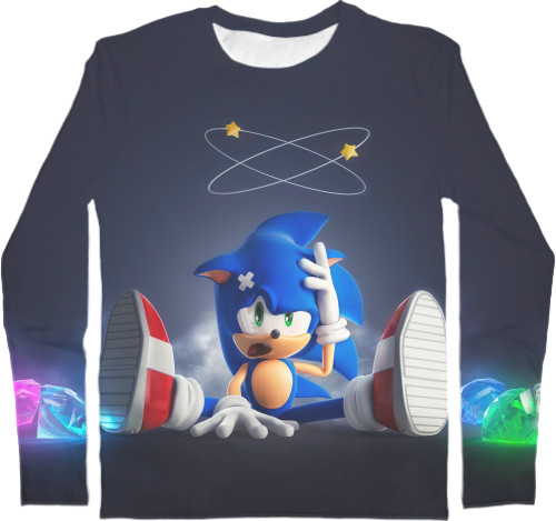 Men's Longsleeve Shirt 3D - Sonic (26) - Mfest