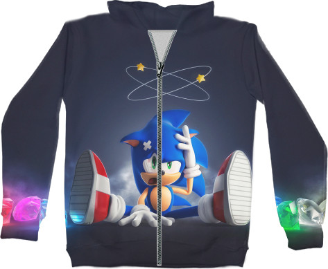 Unisex Zip-through Hoodie 3D - Sonic (26) - Mfest