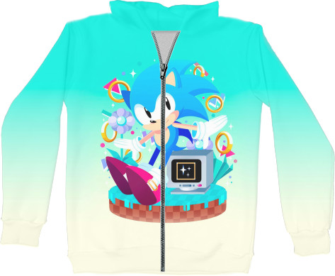 Unisex Zip-through Hoodie 3D - Sonic (24) - Mfest