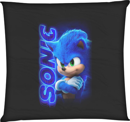 Square Throw Pillow - Sonic (22) - Mfest