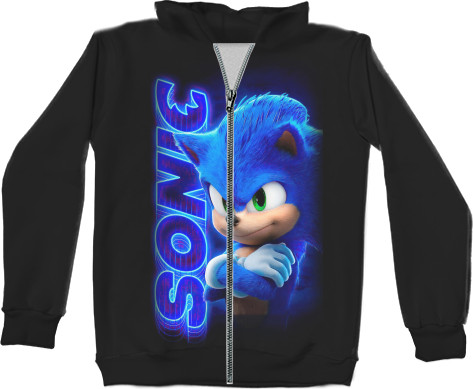 Unisex Zip-through Hoodie 3D - Sonic (22) - Mfest